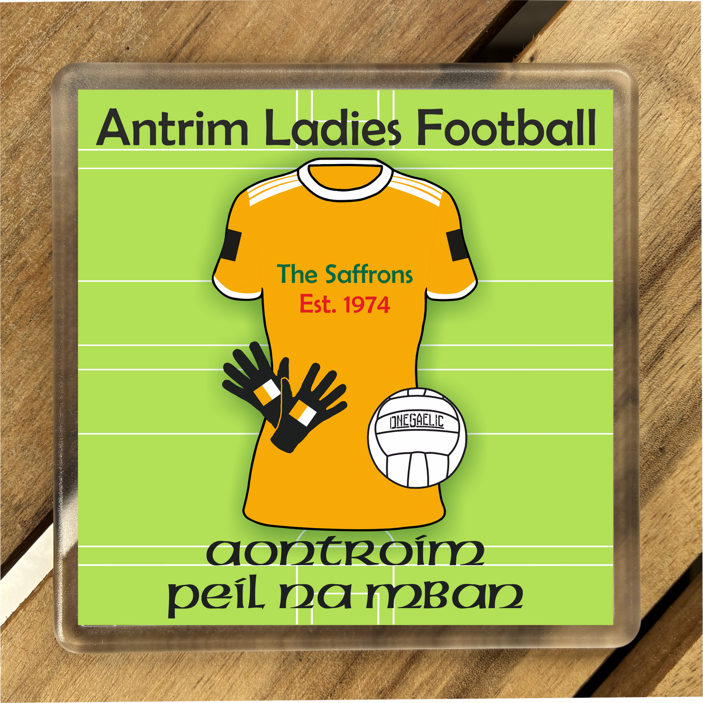 County Antrim GAA Coasters. Hurling, Camogie, Gaelic Football, & Ladies Gaelic Football. Gaelic Games, drinks coasters.