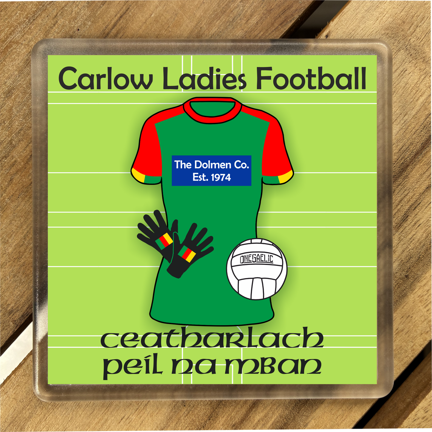 County Carlow GAA Coasters. Hurling, Camogie, Gaelic Football, & Ladies Gaelic Football. Gaelic Games, drinks coasters.