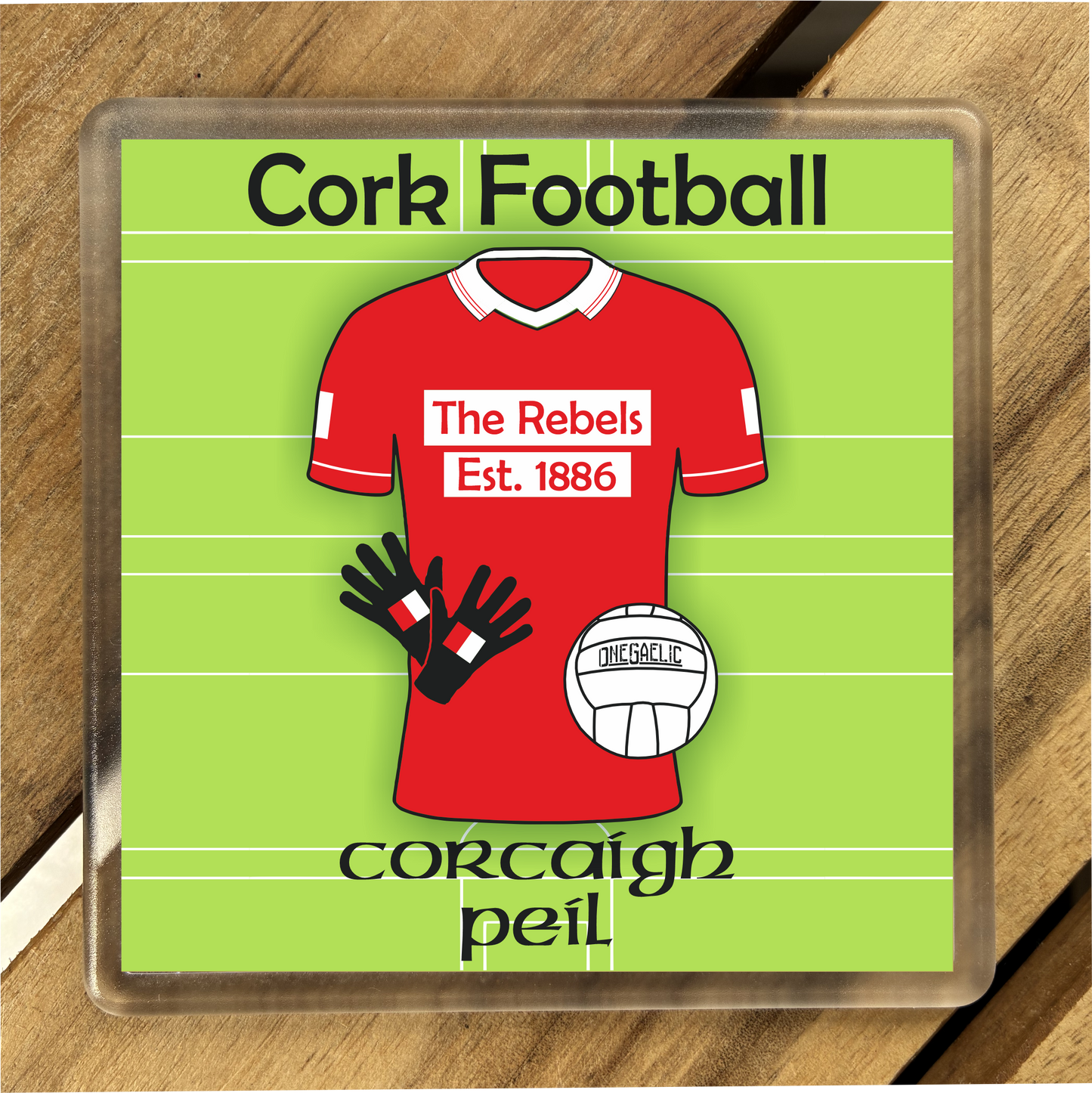 County Cork GAA Coasters. Hurling, Camogie, Gaelic Football, & Ladies Gaelic Football. Gaelic Games, drinks coasters.