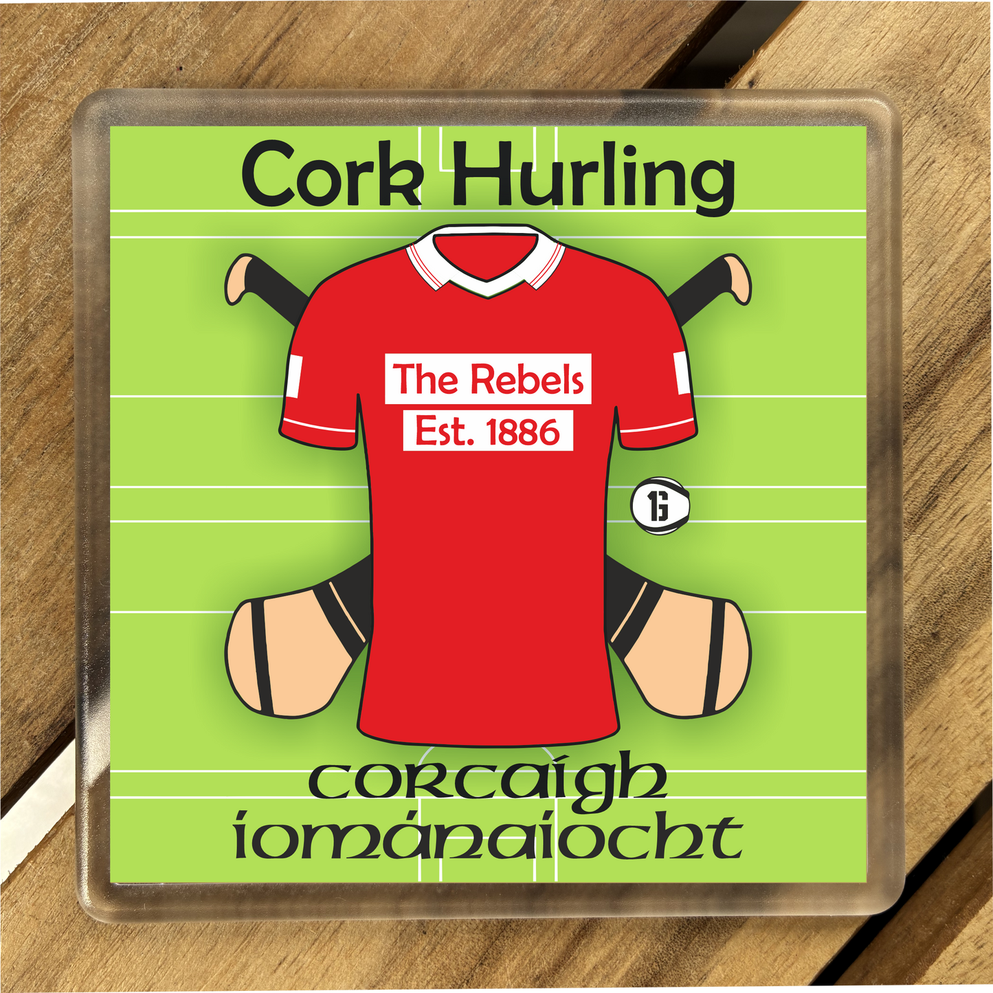 County Cork GAA Coasters. Hurling, Camogie, Gaelic Football, & Ladies Gaelic Football. Gaelic Games, drinks coasters.
