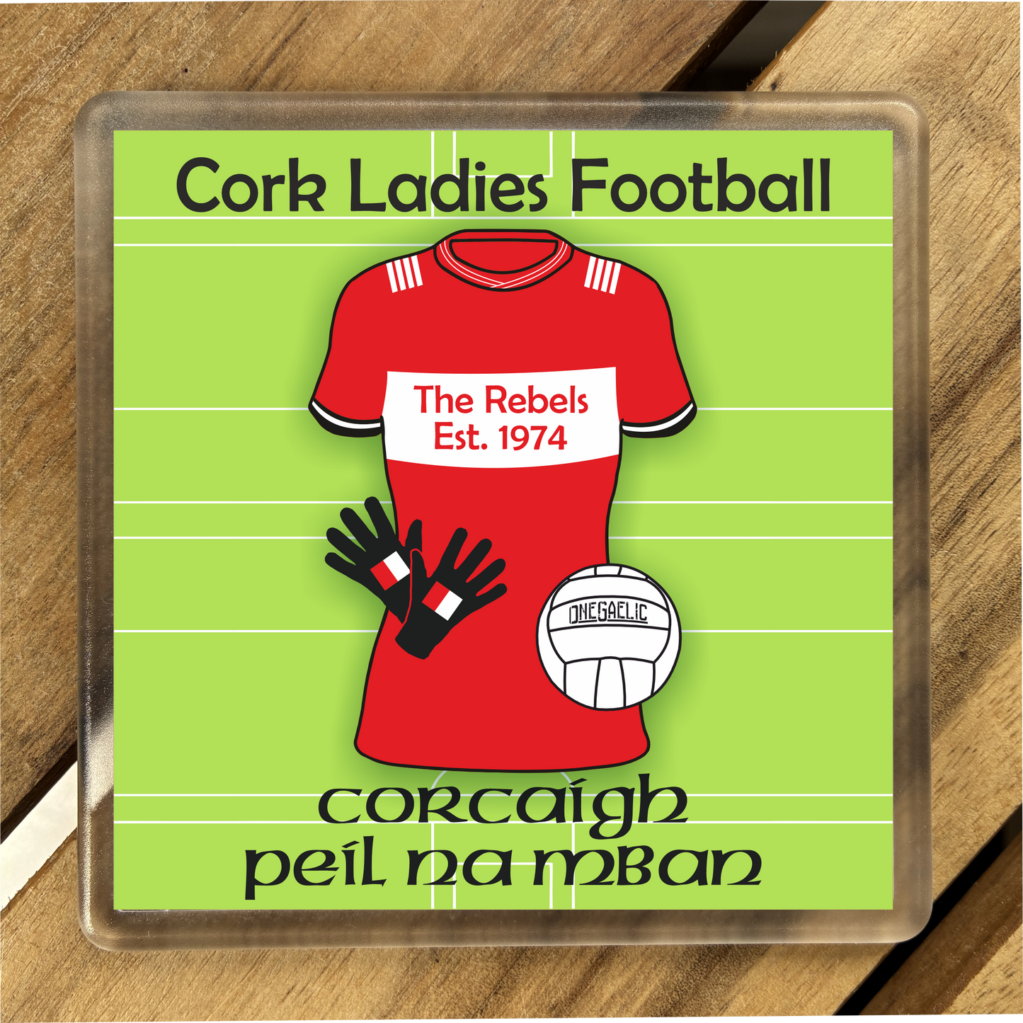 County Cork GAA Coasters. Hurling, Camogie, Gaelic Football, & Ladies Gaelic Football. Gaelic Games, drinks coasters.