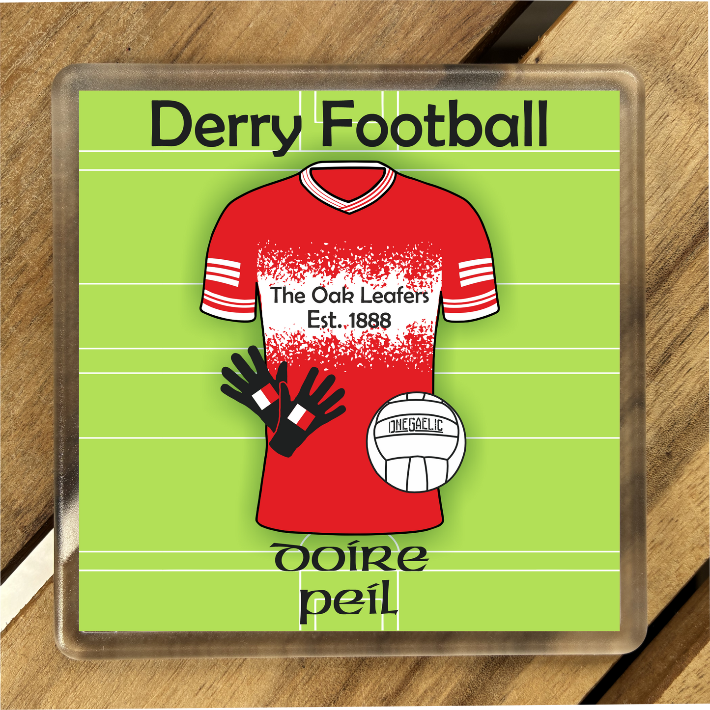 County Derry GAA Coasters. Hurling, Camogie, Gaelic Football, & Ladies Gaelic Football. Gaelic Games, drinks coasters.