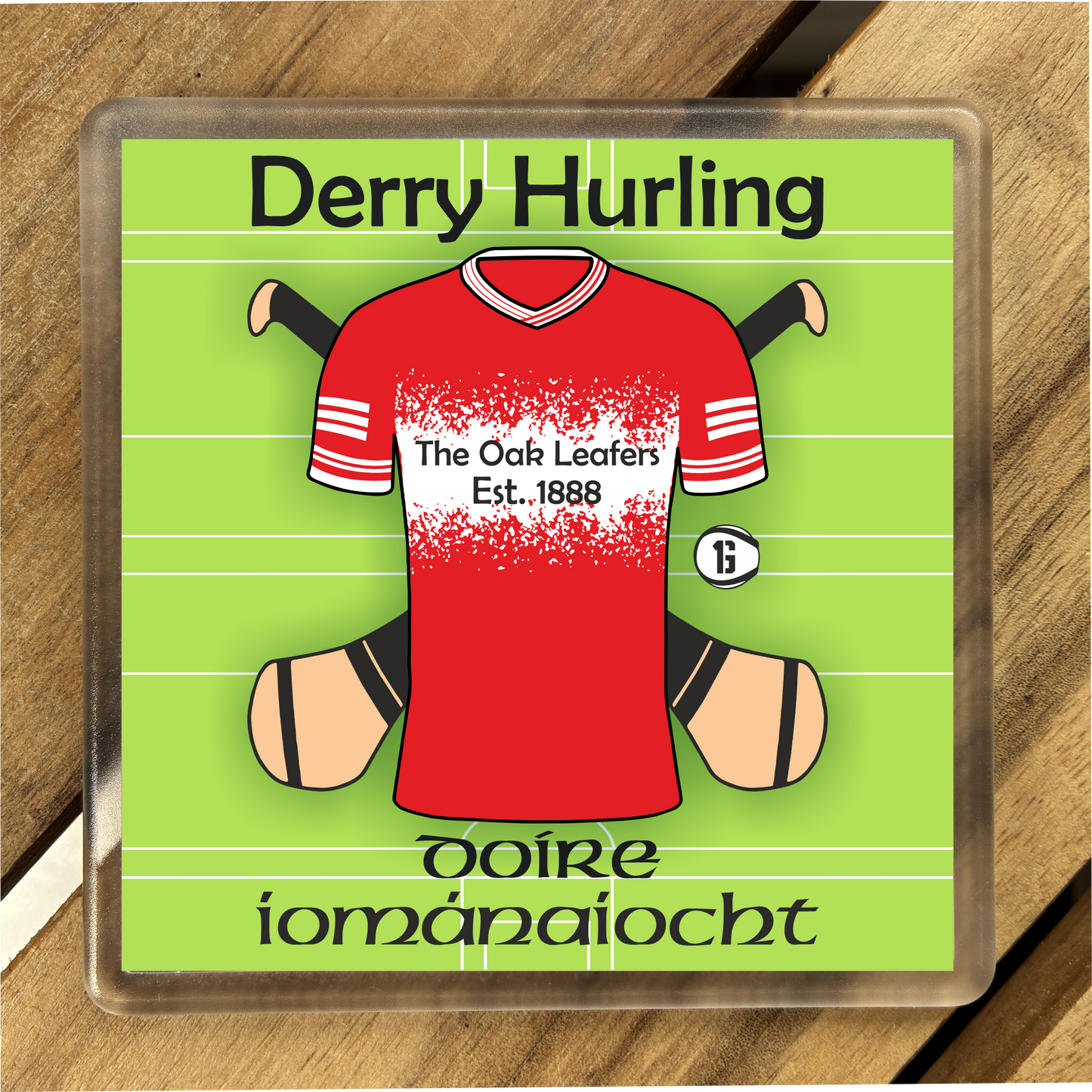 County Derry GAA Coasters. Hurling, Camogie, Gaelic Football, & Ladies Gaelic Football. Gaelic Games, drinks coasters.