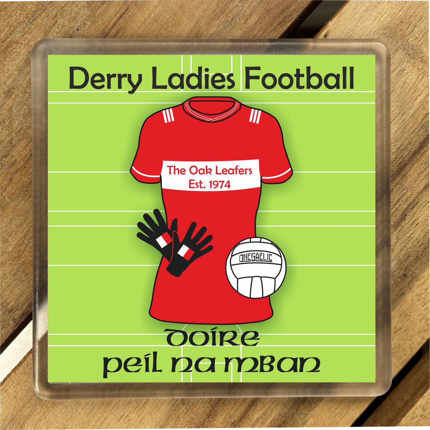 County Derry GAA Coasters. Hurling, Camogie, Gaelic Football, & Ladies Gaelic Football. Gaelic Games, drinks coasters.