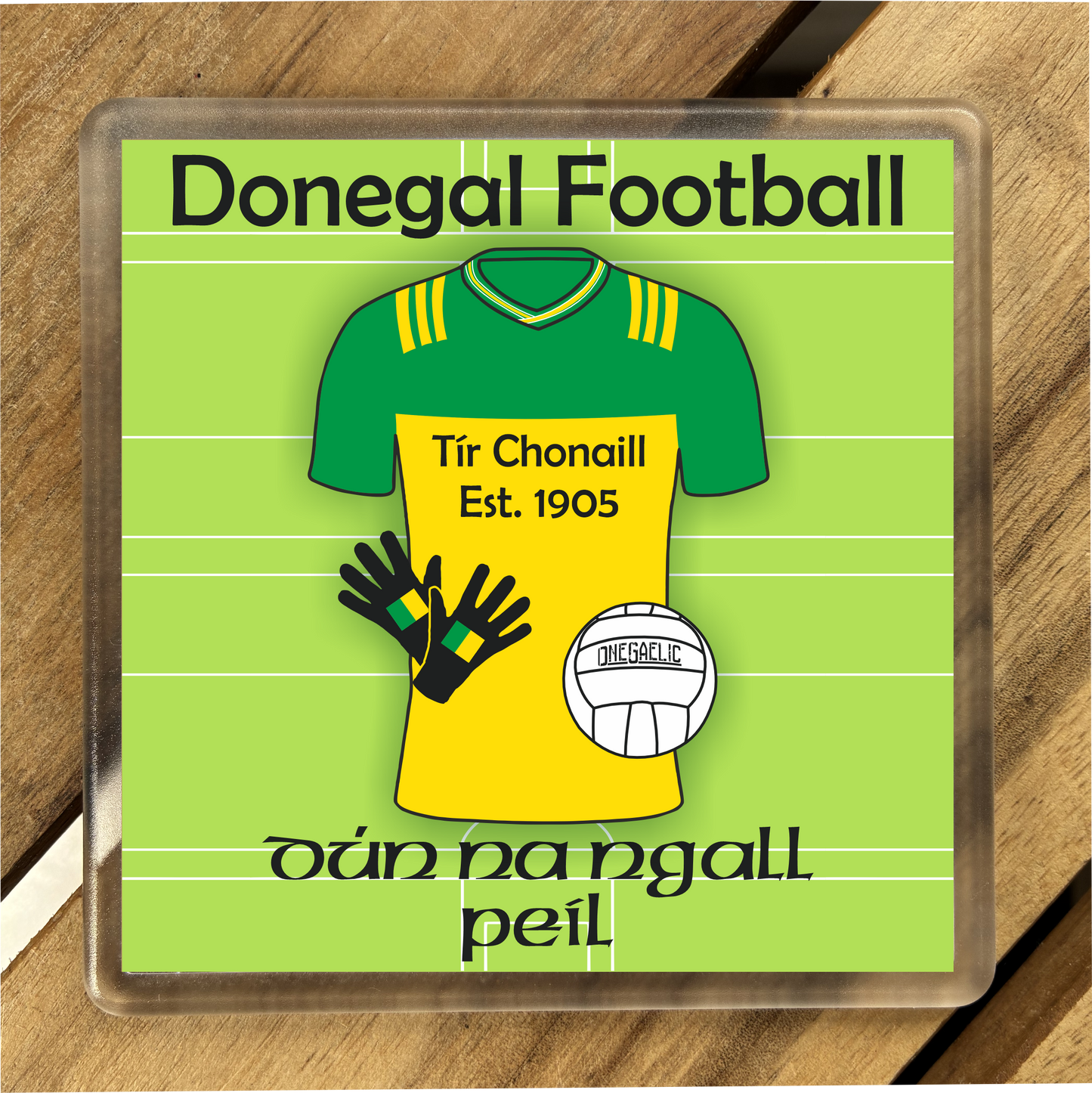 County Donegal GAA Coasters. Hurling, Camogie, Gaelic Football, & Ladies Gaelic Football. Gaelic Games, drinks coasters.