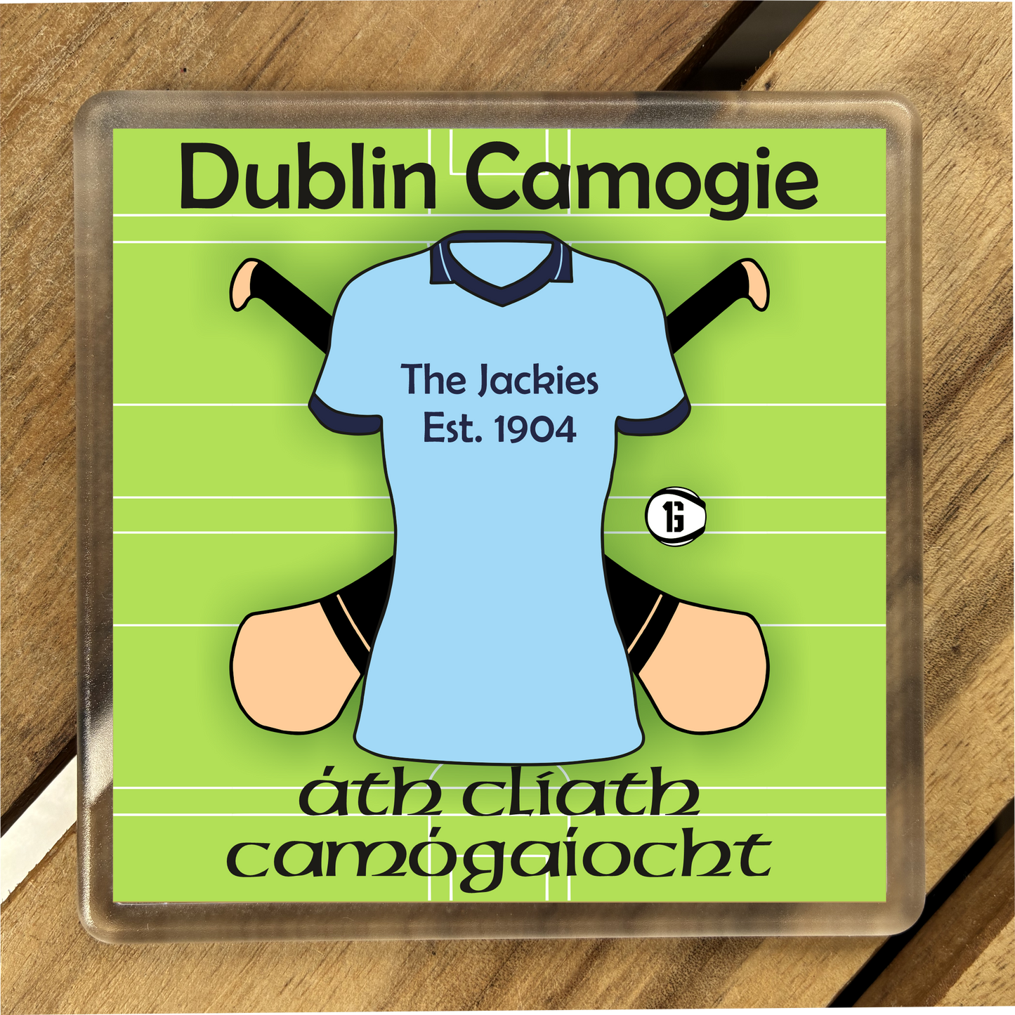 County Dublin GAA Coasters. Hurling, Camogie, Gaelic Football, & Ladies Gaelic Football. Gaelic Games, drinks coasters.