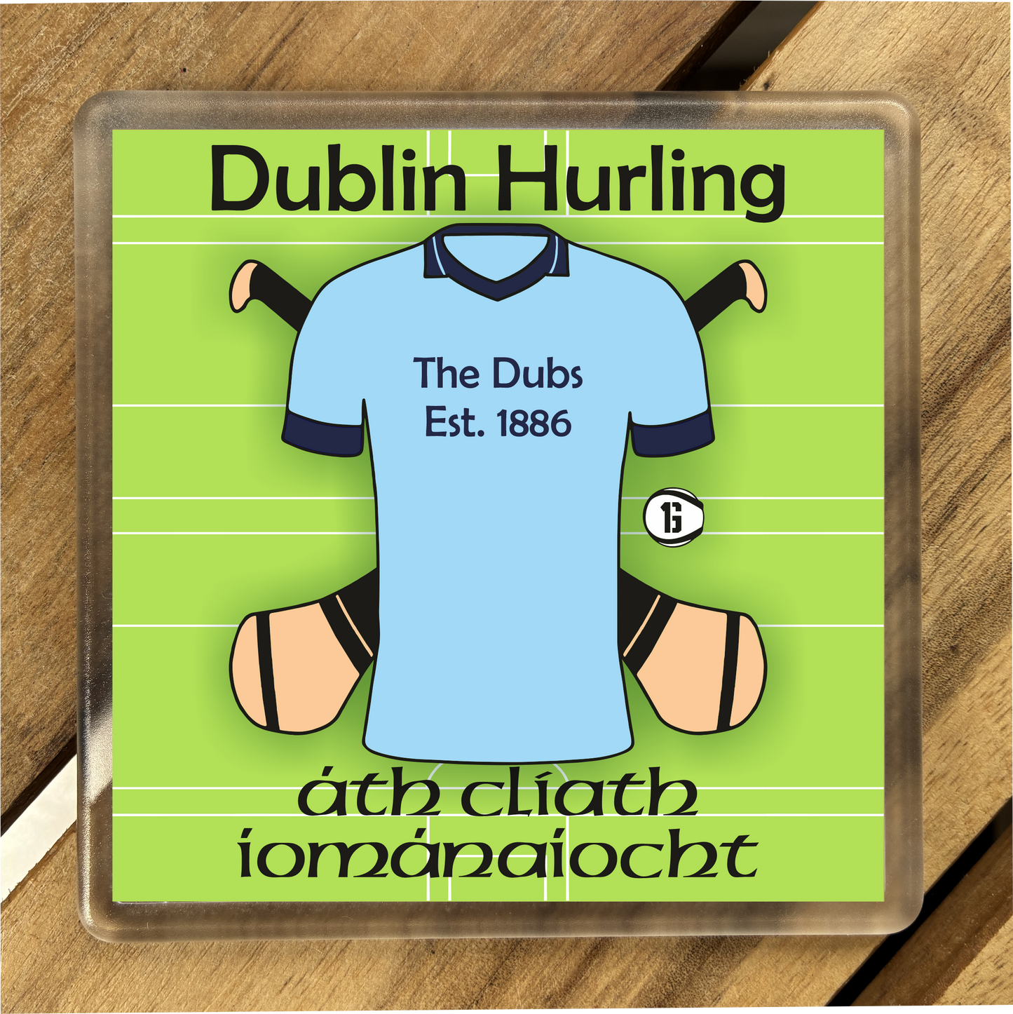 County Dublin GAA Coasters. Hurling, Camogie, Gaelic Football, & Ladies Gaelic Football. Gaelic Games, drinks coasters.