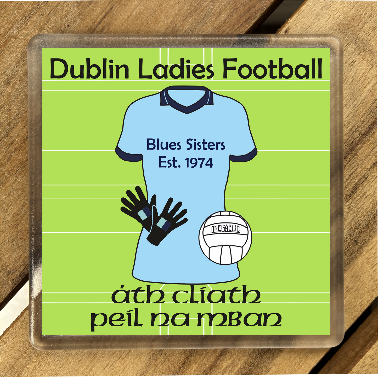 County Dublin GAA Coasters. Hurling, Camogie, Gaelic Football, & Ladies Gaelic Football. Gaelic Games, drinks coasters.