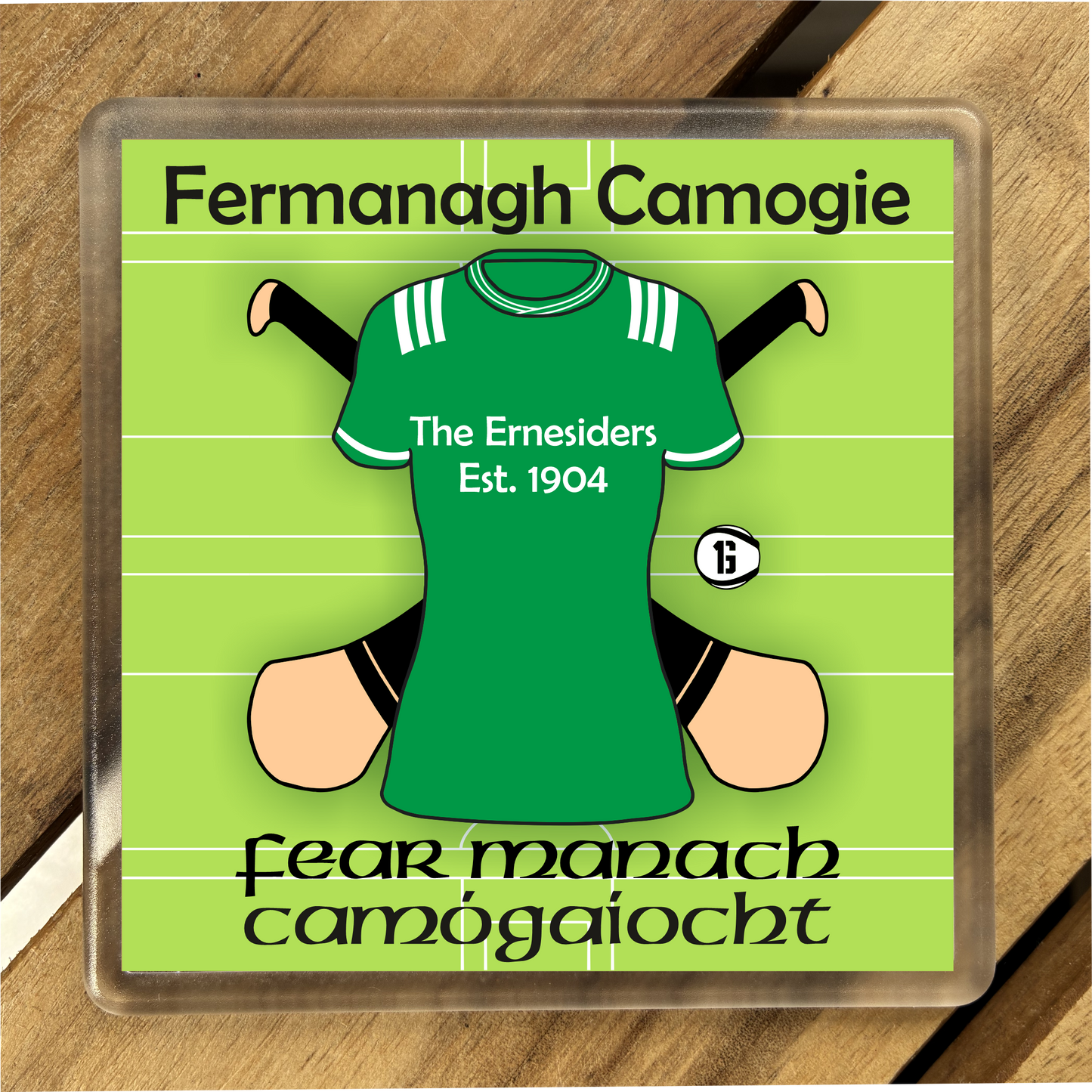 County Fermanagh GAA Coasters. Hurling, Camogie, Gaelic Football, & Ladies Gaelic Football. Gaelic Games, drinks coasters.