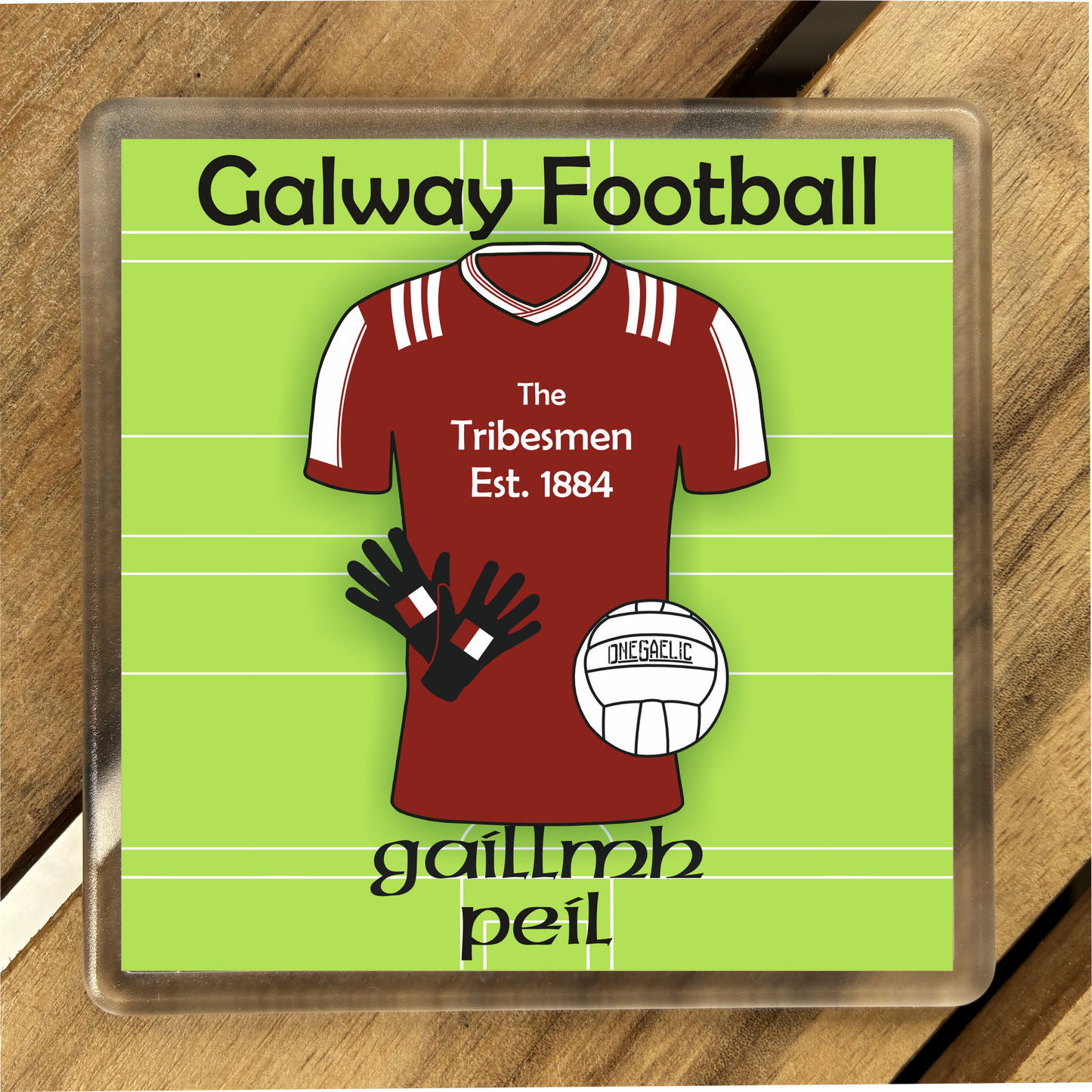County Galway GAA Coasters. Hurling, Camogie, Gaelic Football, & Ladies Gaelic Football. Gaelic Games, drinks coasters.