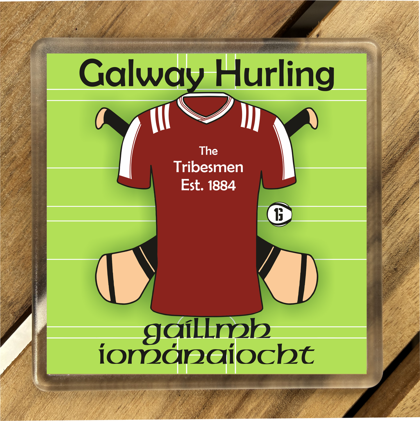 County Galway GAA Coasters. Hurling, Camogie, Gaelic Football, & Ladies Gaelic Football. Gaelic Games, drinks coasters.