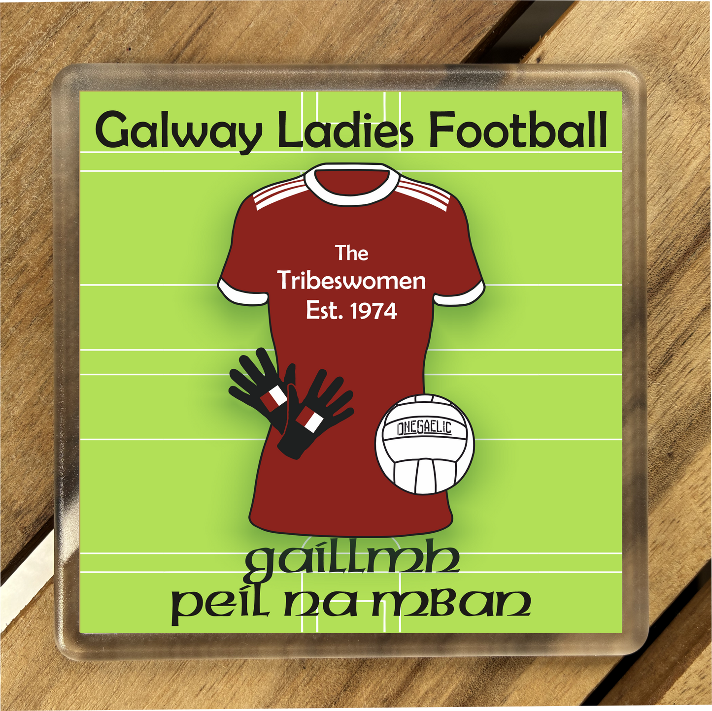County Galway GAA Coasters. Hurling, Camogie, Gaelic Football, & Ladies Gaelic Football. Gaelic Games, drinks coasters.
