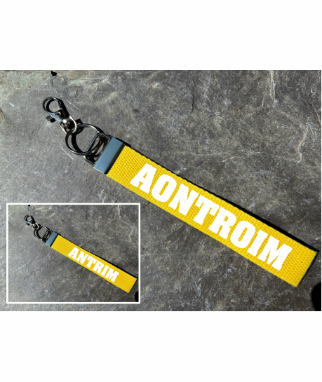 County Colours Gaelic Games Wristlet/Keyring/Keyfob - GAA - Hurling, Camogie, Football, Ladies Football & Handball. Wrist Lanyard.
