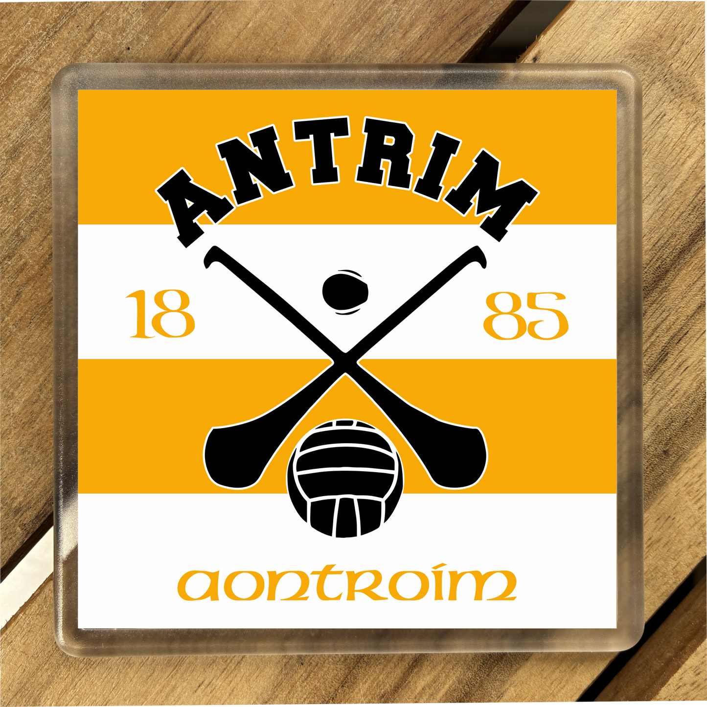 Gaelic Games (GAA) County Colours Plastic Coaster (single) - All Irish Counties Available. Hurling Camogie Gaelic Football Ladies Gaelic Football (Copy)
