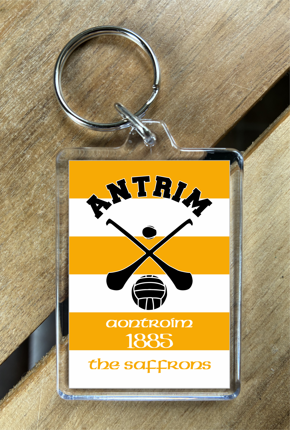 Gaelic Games (GAA) County Colours Plastic Keyring - All Irish Counties Available. Hurling Camogie Gaelic Football Ladies Gaelic Football (Copy)