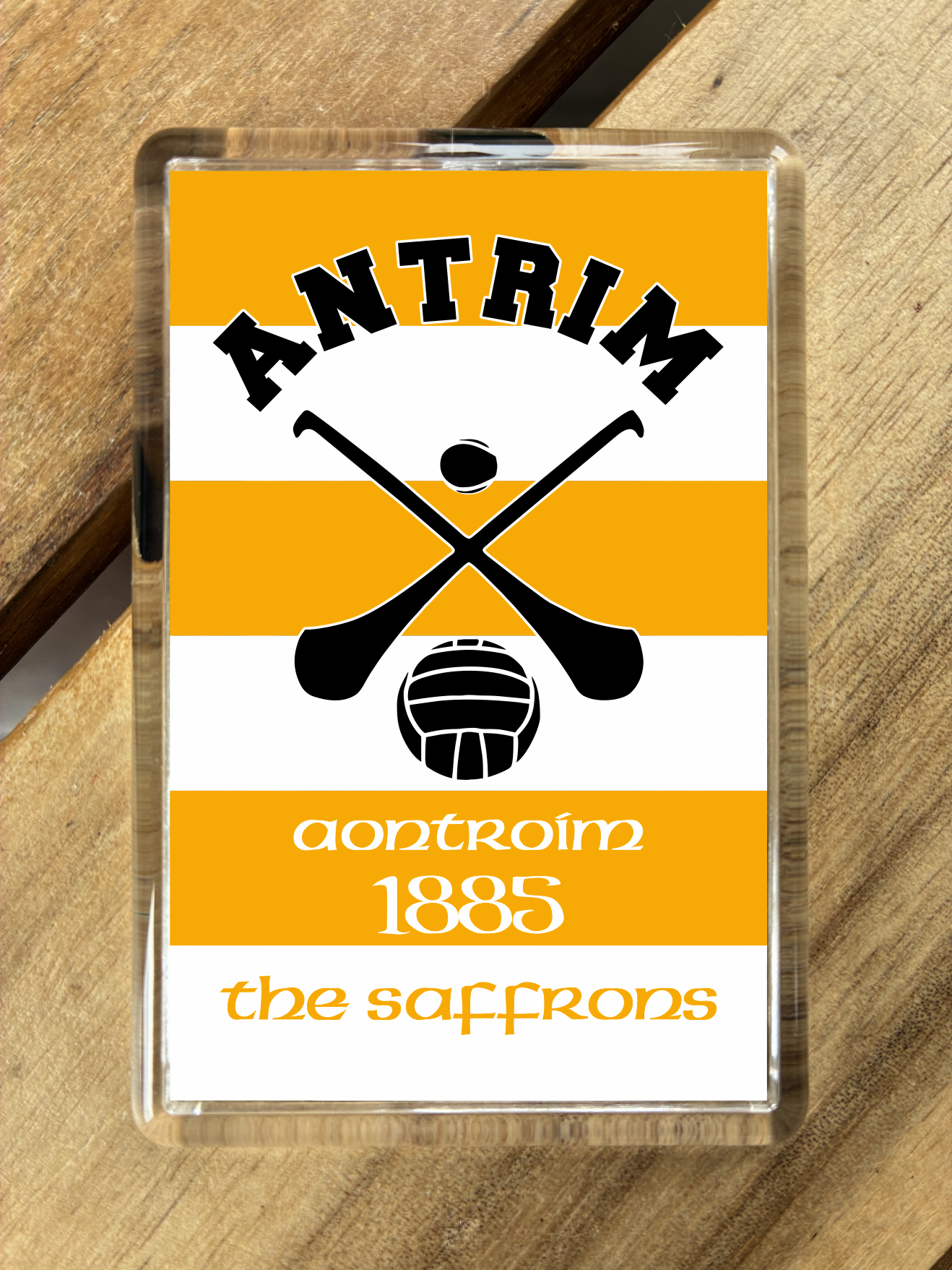 Antrim Gaelic Games County Colours Plastic Fridge Magnet - Hurling Camogie Gaelic Football Ladies Gaelic Football