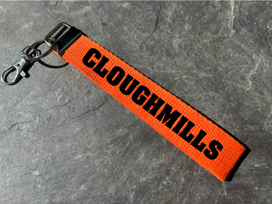 Cloughmills, Co. Antrim, Gaelic Games Wristlet/Keyring/Keyfob - GAA - Hurling, Camogie, Football, Ladies Football & Handball. Wrist Lanyard.