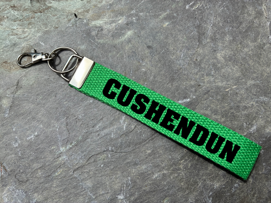 Cushendun, Co. Antrim, Gaelic Games Wristlet/Keyring/Keyfob - GAA - Hurling, Camogie, Football, Ladies Football & Handball. Wrist Lanyard.