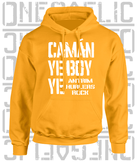 Camán Ye Boy Ye, Hurling Hoodie - Kids - All Counties Available