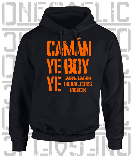 Camán Ye Boy Ye, Hurling Hoodie - Kids - All Counties Available