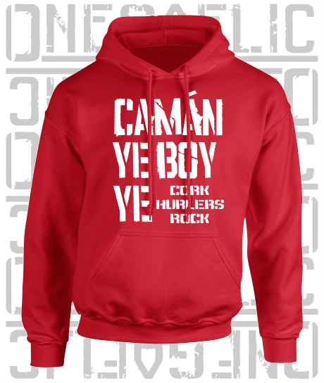 Camán Ye Boy Ye, Hurling Hoodie - Kids - All Counties Available