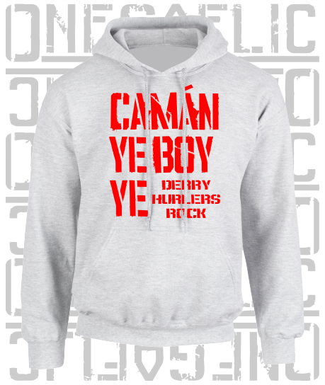 Camán Ye Boy Ye, Hurling Hoodie - Kids - All Counties Available