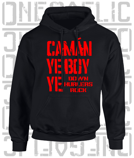 Camán Ye Boy Ye, Hurling Hoodie - Kids - All Counties Available