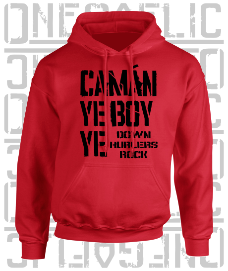 Camán Ye Boy Ye, Hurling Hoodie - Kids - All Counties Available