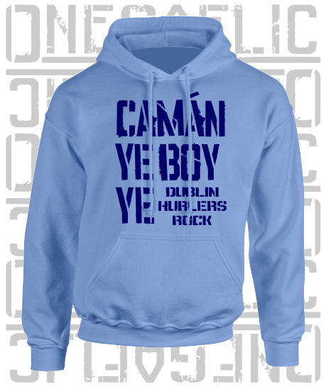 Camán Ye Boy Ye, Hurling Hoodie - Kids - All Counties Available