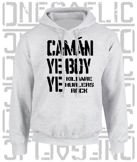 Camán Ye Boy Ye, Hurling Hoodie - Kids - All Counties Available