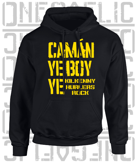 Camán Ye Boy Ye, Hurling Hoodie - Kids - All Counties Available