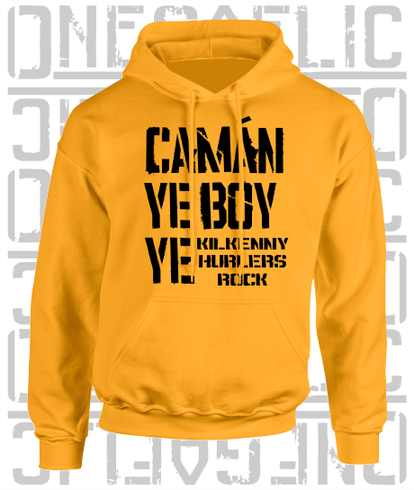 Camán Ye Boy Ye, Hurling Hoodie - Kids - All Counties Available