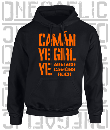 Camán Ye Girl Ye, Camogie Hoodie - Kids - All Counties Available