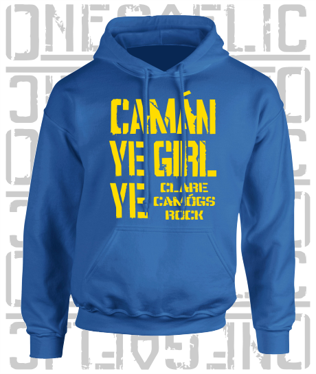 Camán Ye Girl Ye, Camogie Hoodie - Kids - All Counties Available