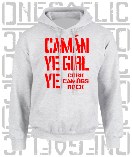 Camán Ye Girl Ye, Camogie Hoodie - Kids - All Counties Available