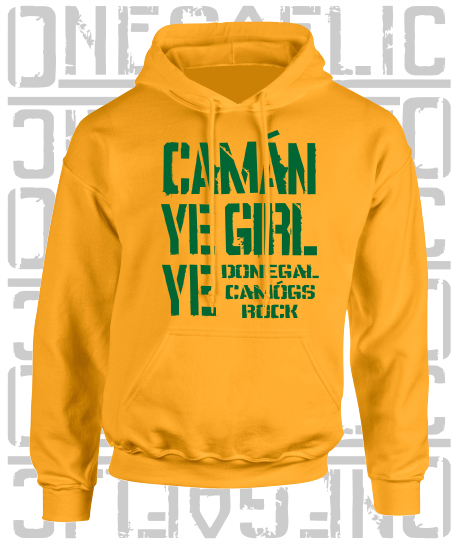 Camán Ye Girl Ye, Camogie Hoodie - Kids - All Counties Available