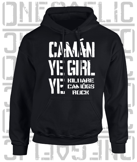 Camán Ye Girl Ye, Camogie Hoodie - Kids - All Counties Available