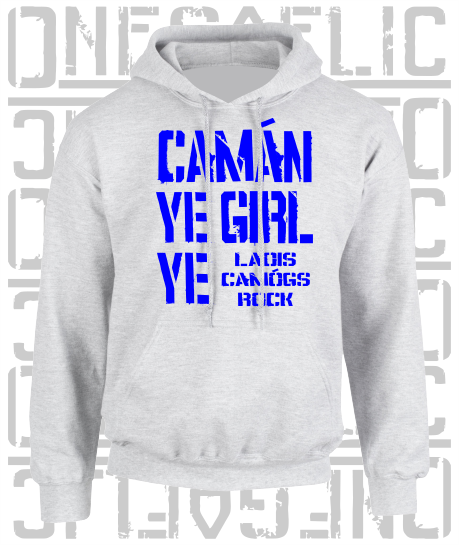 Camán Ye Girl Ye, Camogie Hoodie - Kids - All Counties Available