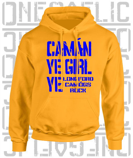 Camán Ye Girl Ye, Camogie Hoodie - Kids - All Counties Available