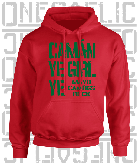 Camán Ye Girl Ye, Camogie Hoodie - Kids - All Counties Available