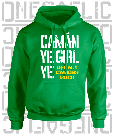 Camán Ye Girl Ye, Camogie Hoodie - Kids - All Counties Available