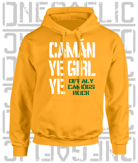 Camán Ye Girl Ye, Camogie Hoodie - Kids - All Counties Available