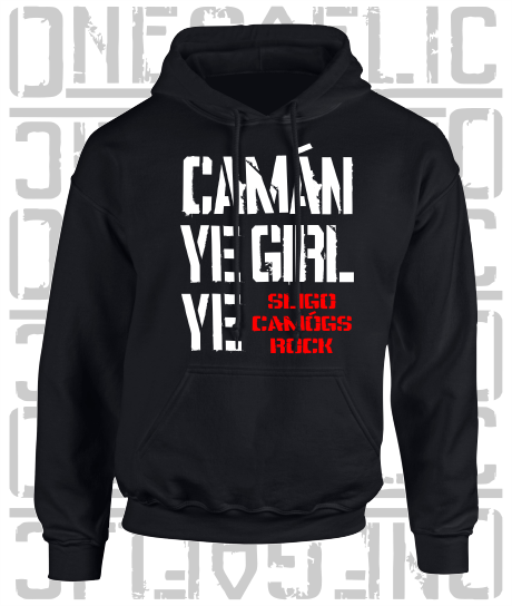 Camán Ye Girl Ye, Camogie Hoodie - Kids - All Counties Available