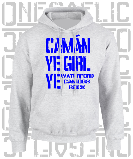 Camán Ye Girl Ye, Camogie Hoodie - Kids - All Counties Available