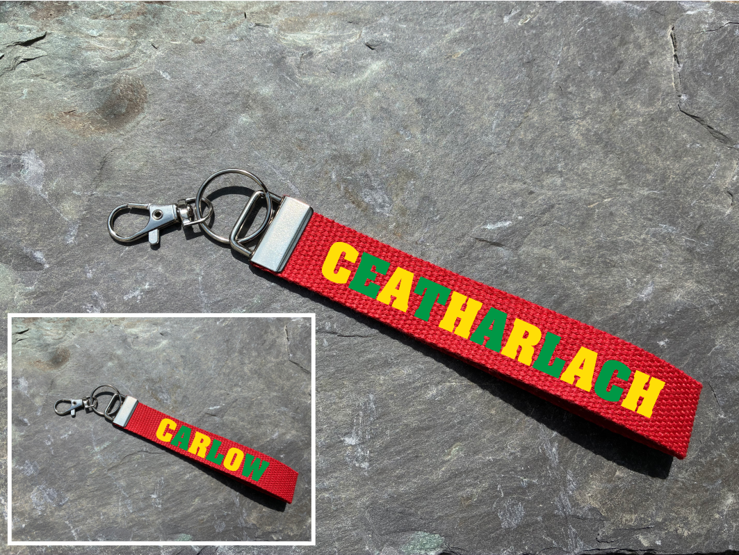 County Colours Gaelic Games Wristlet/Keyring/Keyfob - GAA - Hurling, Camogie, Football, Ladies Football & Handball. Wrist Lanyard.