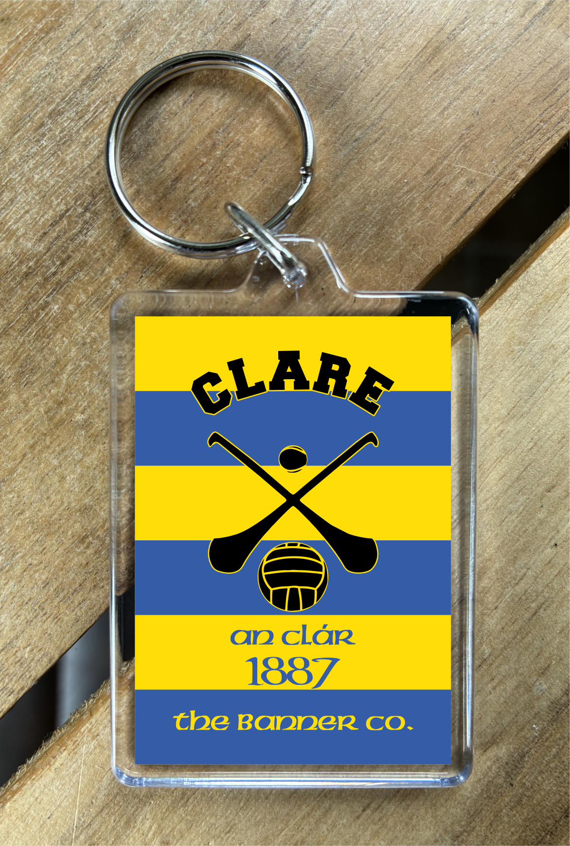 Gaelic Games (GAA) County Colours Plastic Keyring - All Irish Counties Available. Hurling Camogie Gaelic Football Ladies Gaelic Football (Copy)