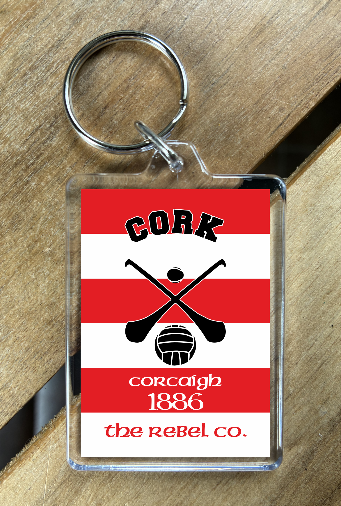 Gaelic Games (GAA) County Colours Plastic Keyring - All Irish Counties Available. Hurling Camogie Gaelic Football Ladies Gaelic Football (Copy)