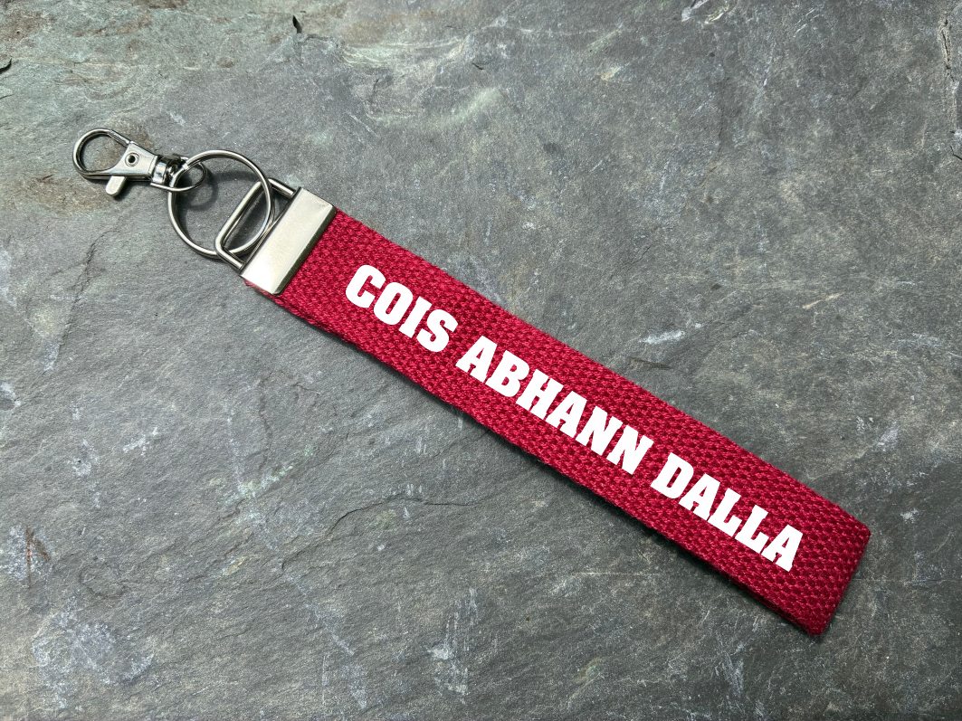 Cushendall, Co. Antrim, Gaelic Games Wristlet/Keyring/Keyfob - GAA - Hurling, Camogie, Football, Ladies Football & Handball. Wrist Lanyard.