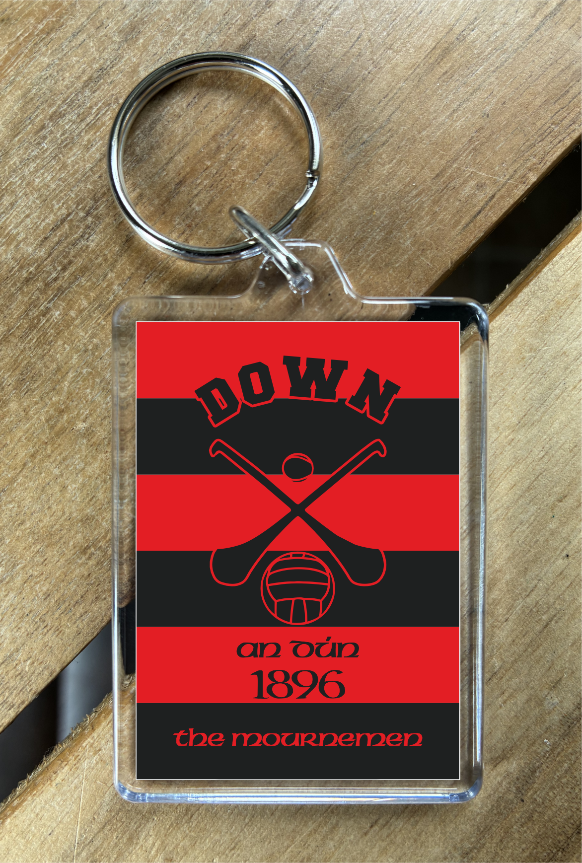 Gaelic Games (GAA) County Colours Plastic Keyring - All Irish Counties Available. Hurling Camogie Gaelic Football Ladies Gaelic Football (Copy)