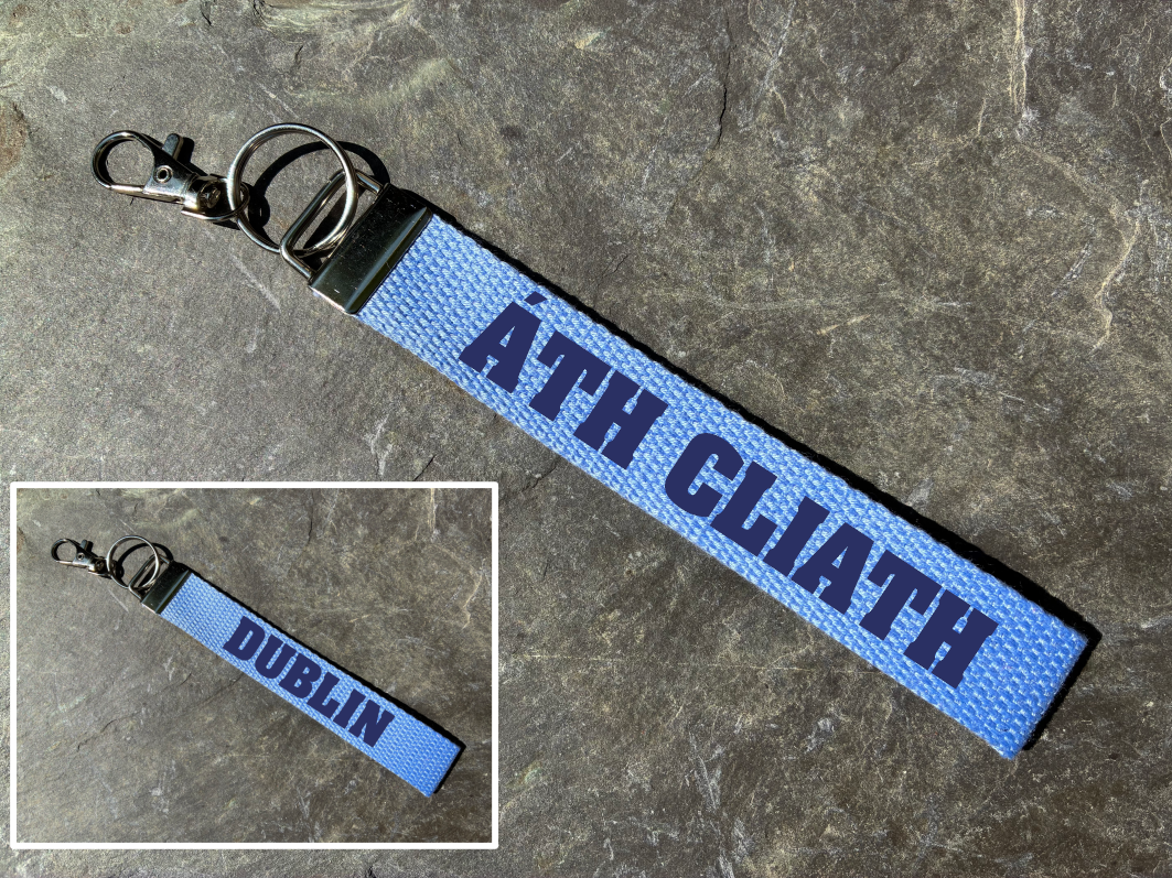County Colours Gaelic Games Wristlet/Keyring/Keyfob - GAA - Hurling, Camogie, Football, Ladies Football & Handball. Wrist Lanyard.